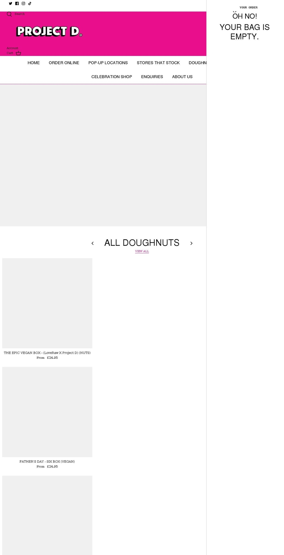projectdoughnut.co.uk shopify website screenshot