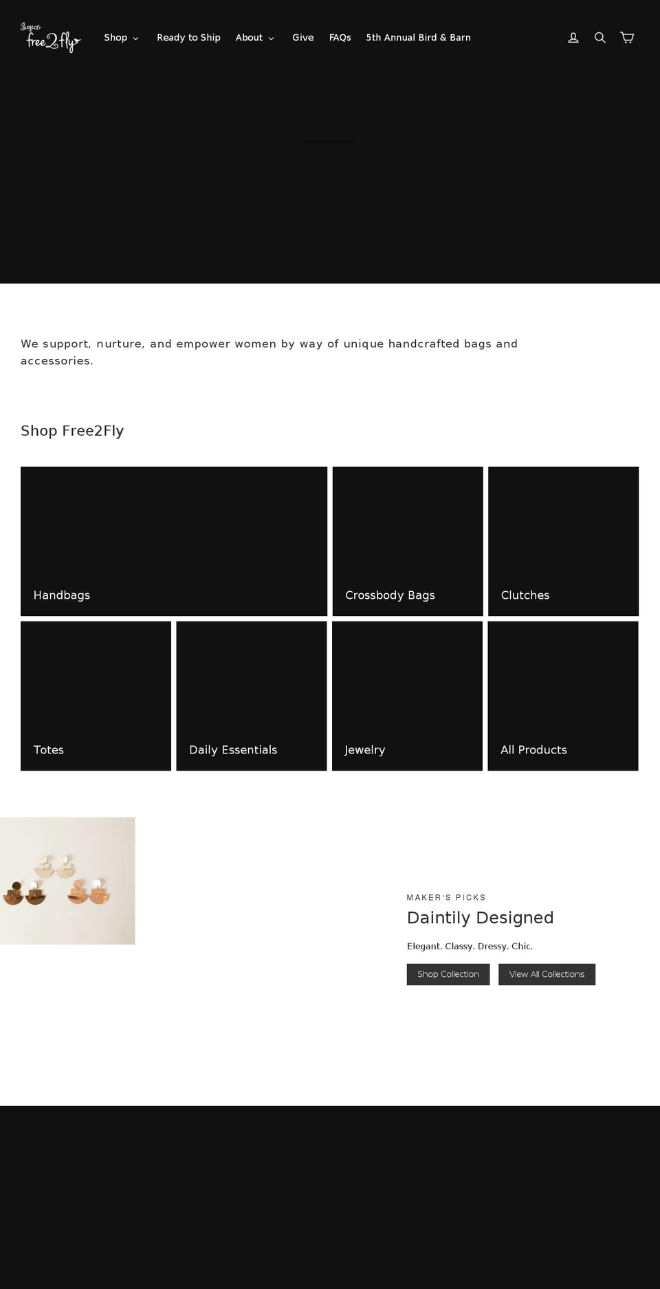 projectfreetofly.com — Shopify storefront screenshot