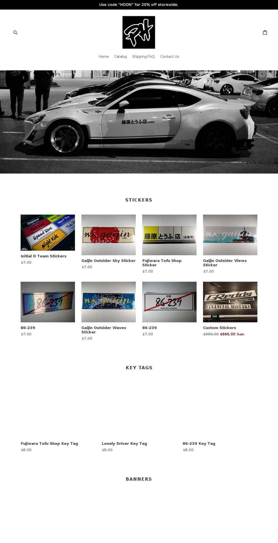 projecthoon.com shopify website screenshot