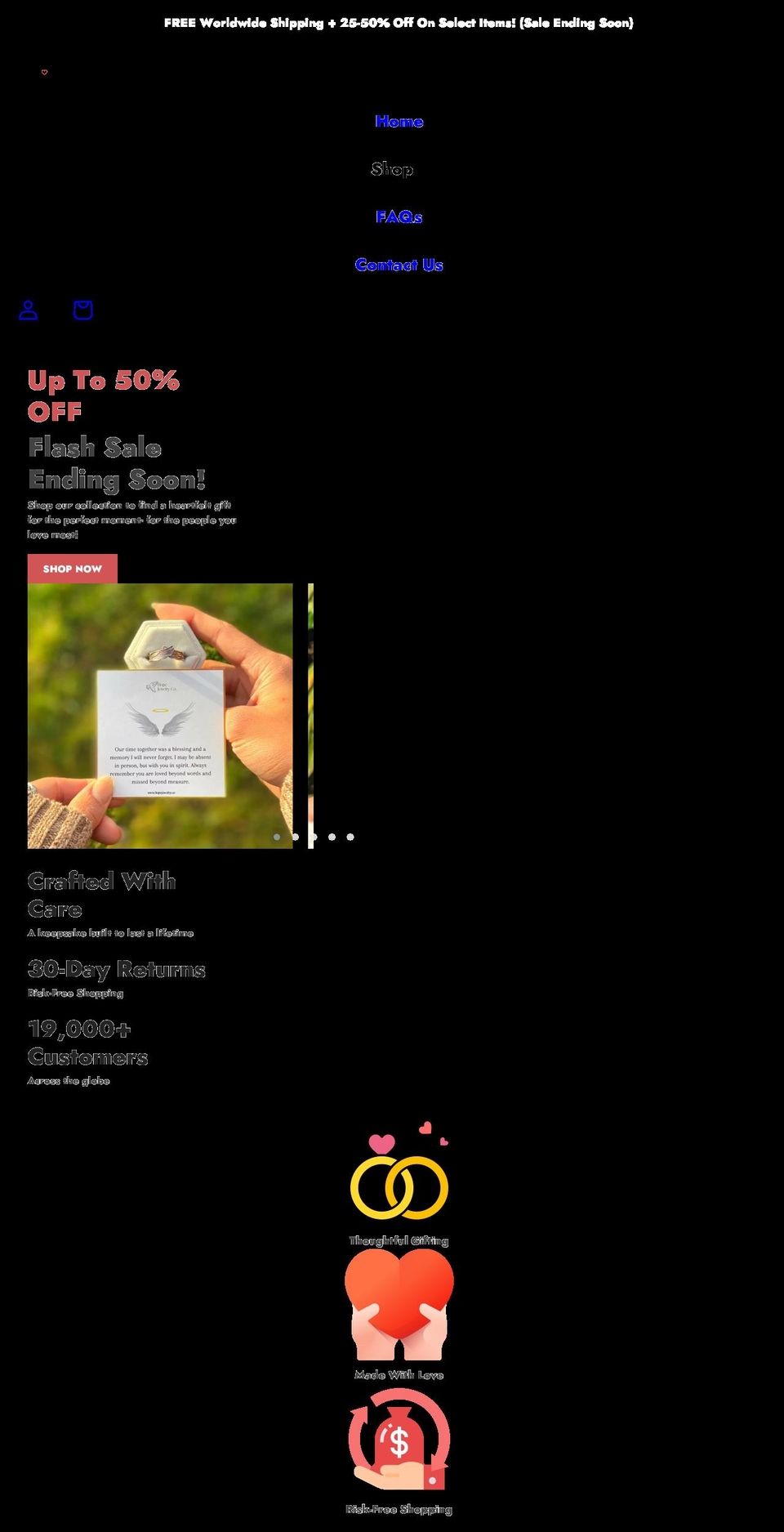 projecthoperings.com shopify website screenshot