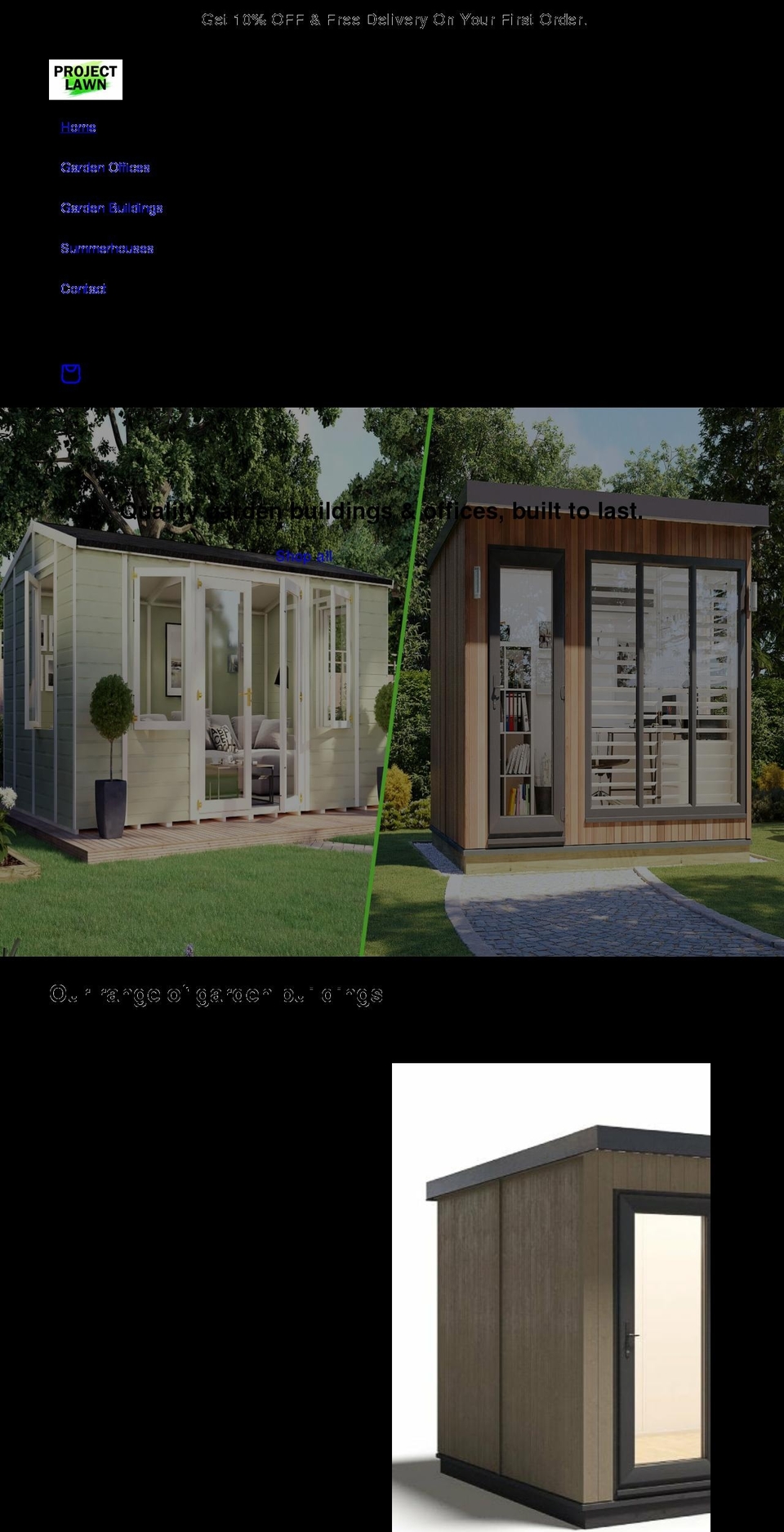 projectlawn.com shopify website screenshot