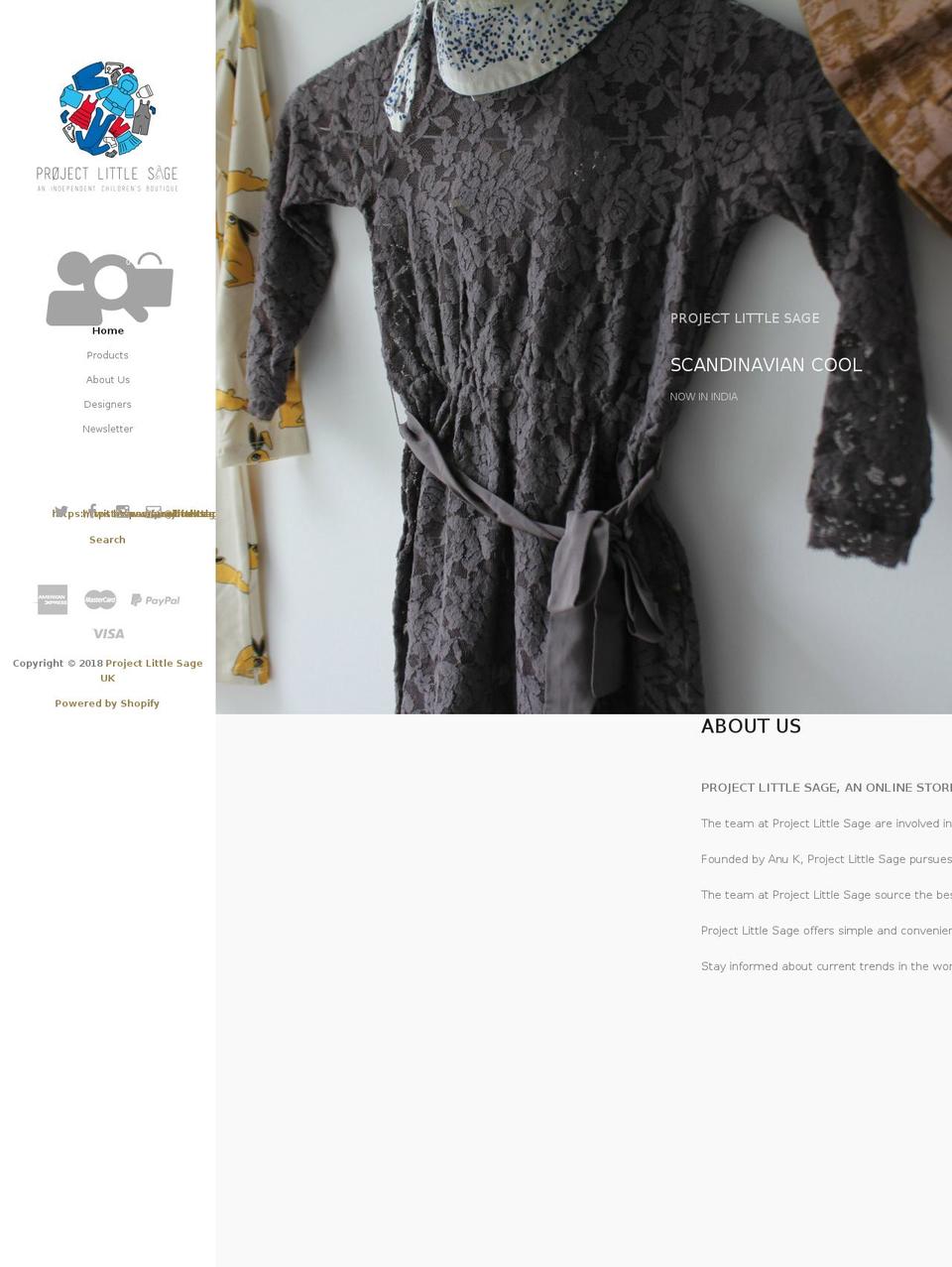 projectlittlesage.com — Shopify storefront screenshot