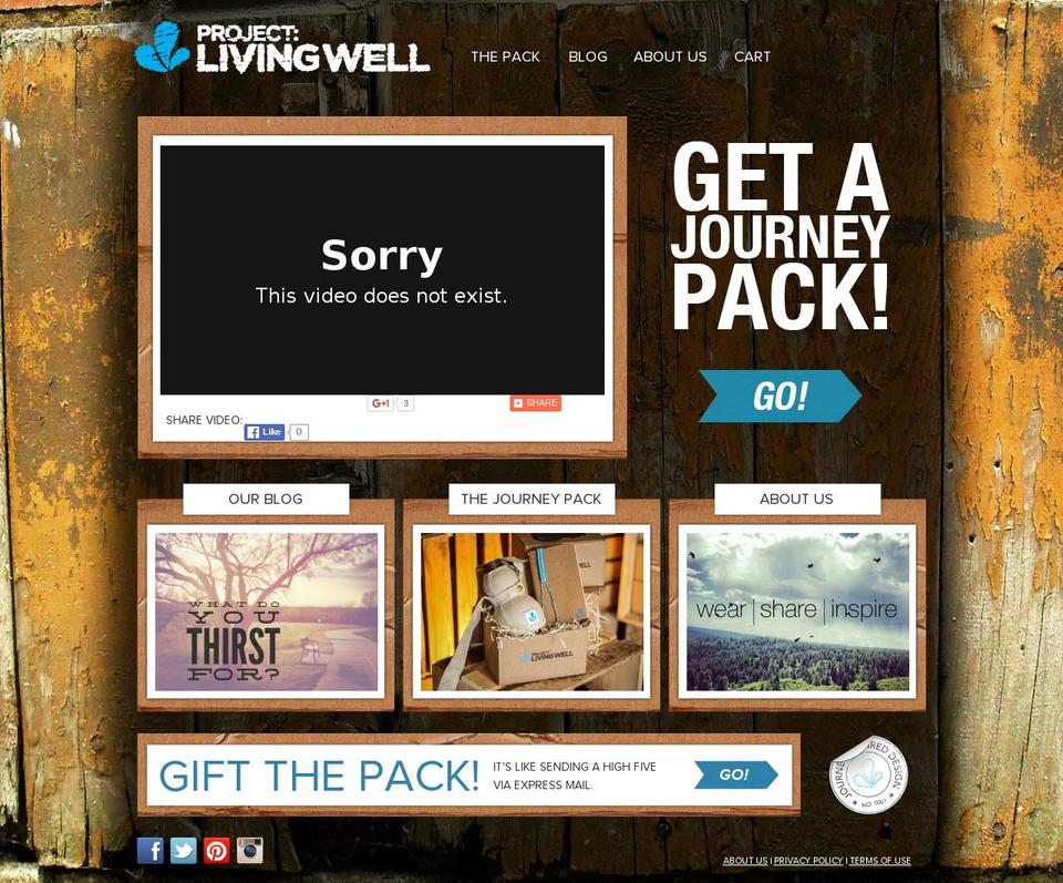projectlivingwell.com shopify website screenshot