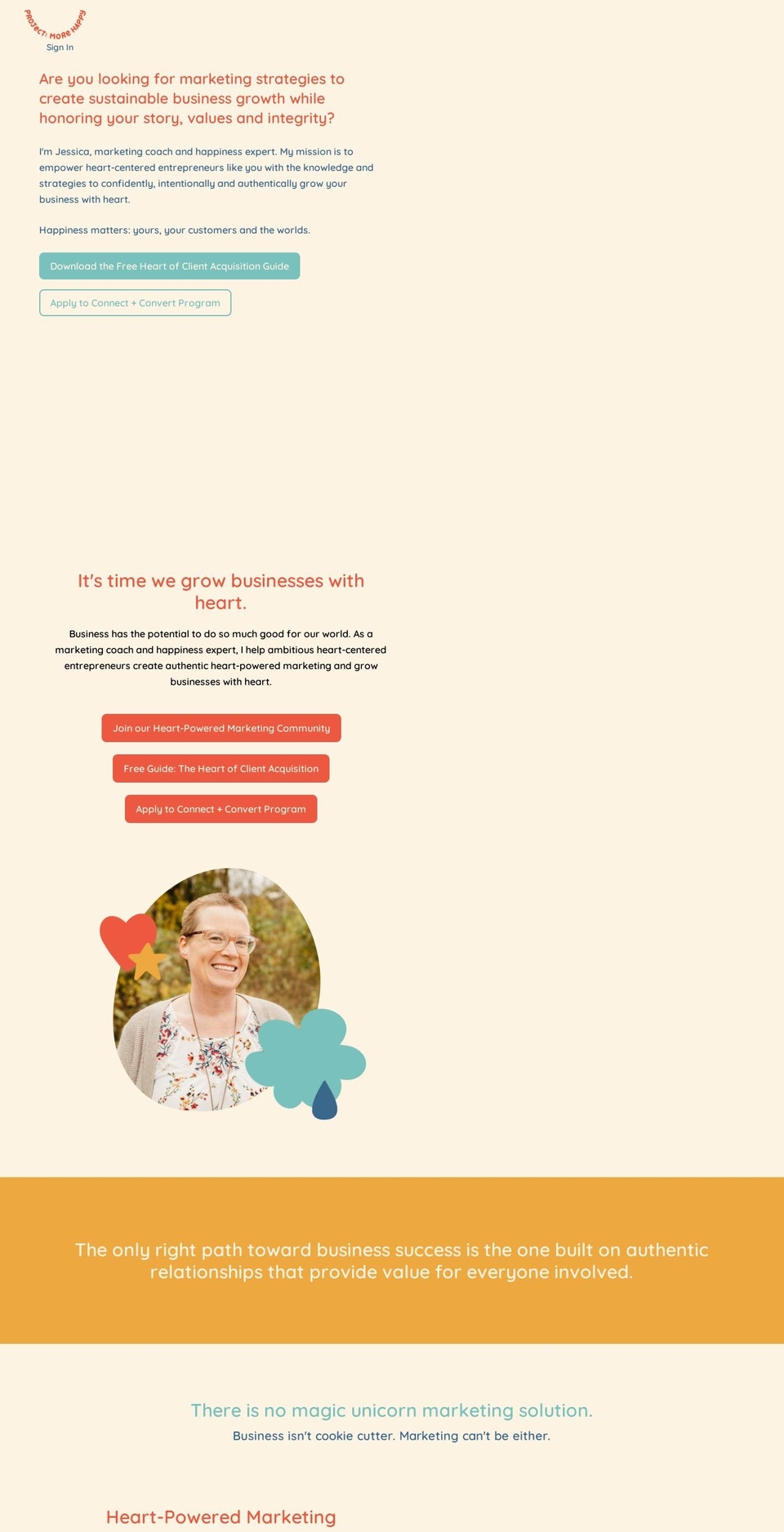 projectmorehappy.com shopify website screenshot