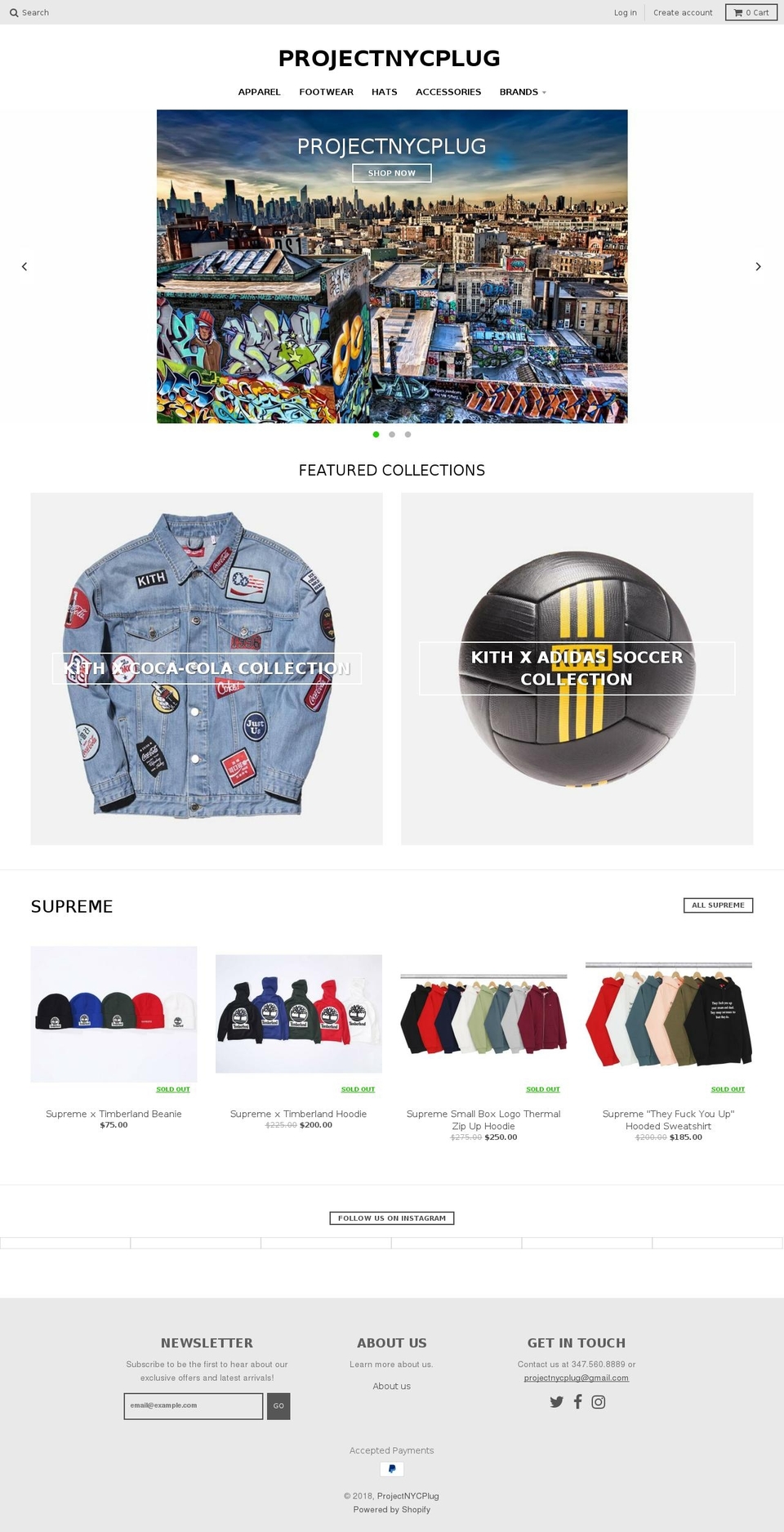 projectnycplug.com — Shopify storefront screenshot