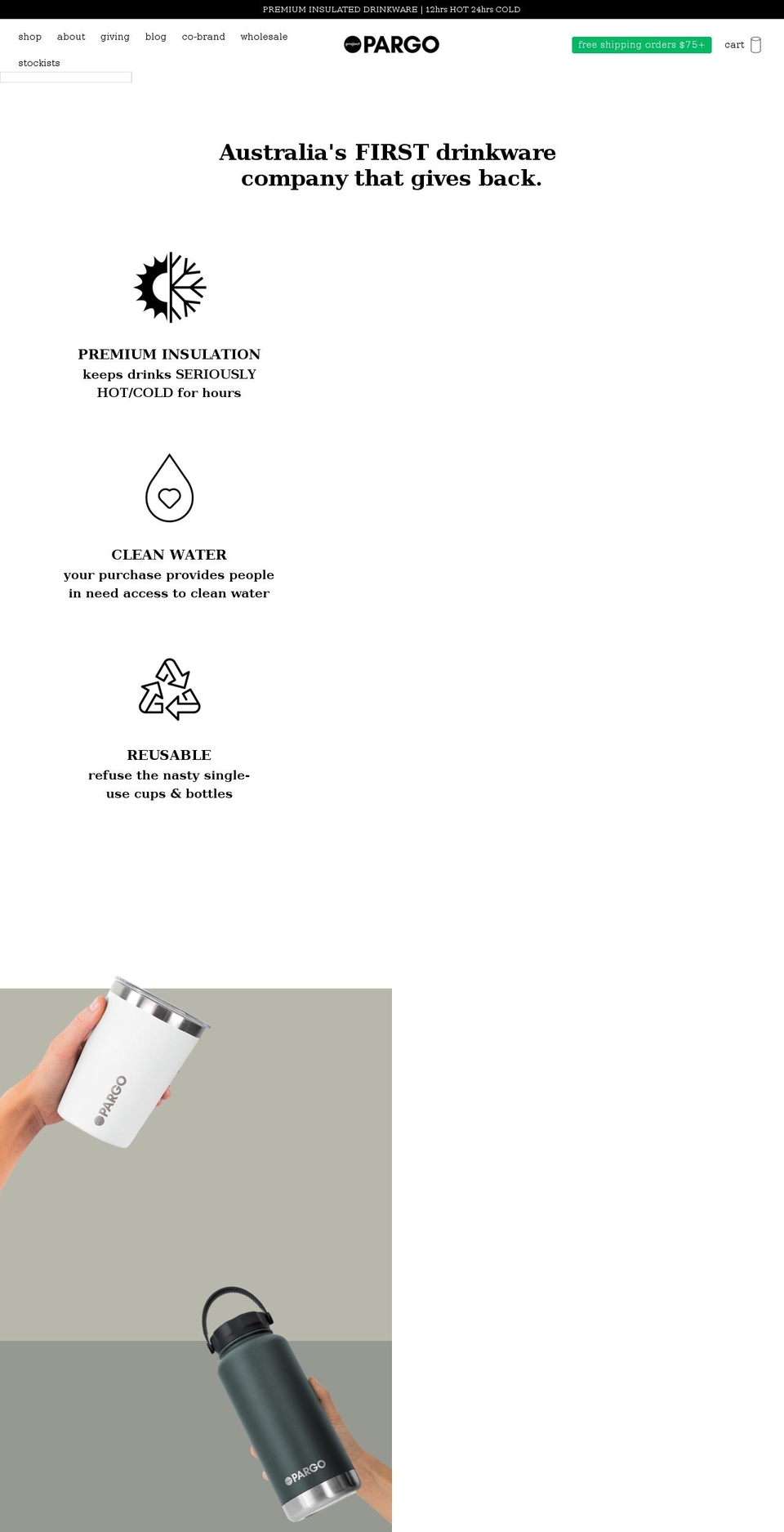 projectpargo.com — Shopify storefront screenshot