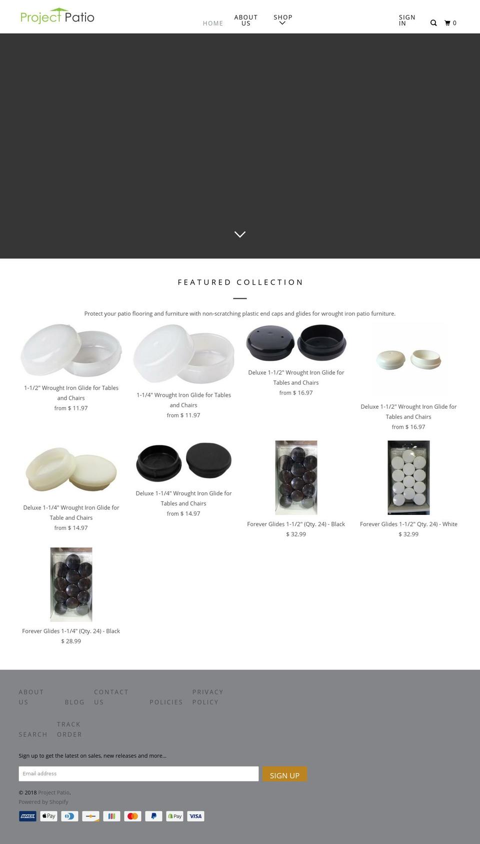 projectpatio.com — Shopify storefront screenshot