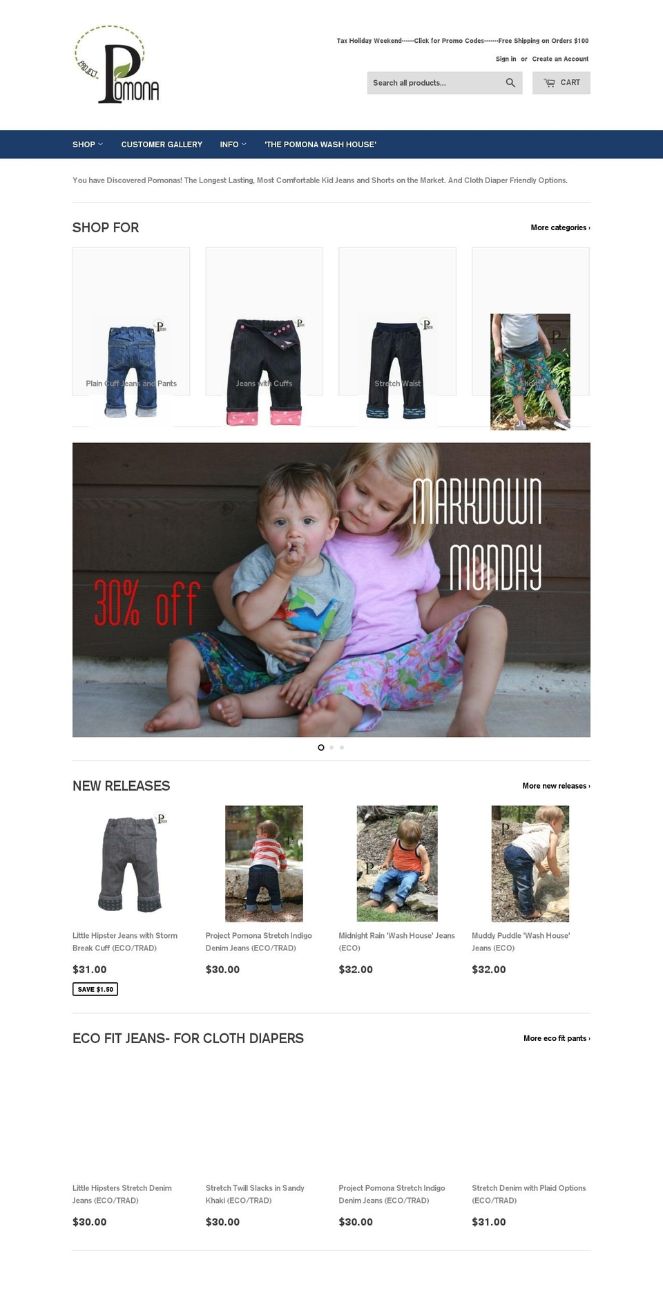 projectpomona.com — Shopify storefront screenshot