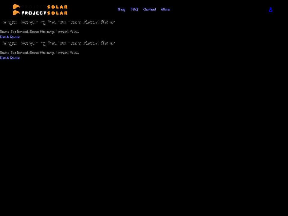 projectsolar.com shopify website screenshot