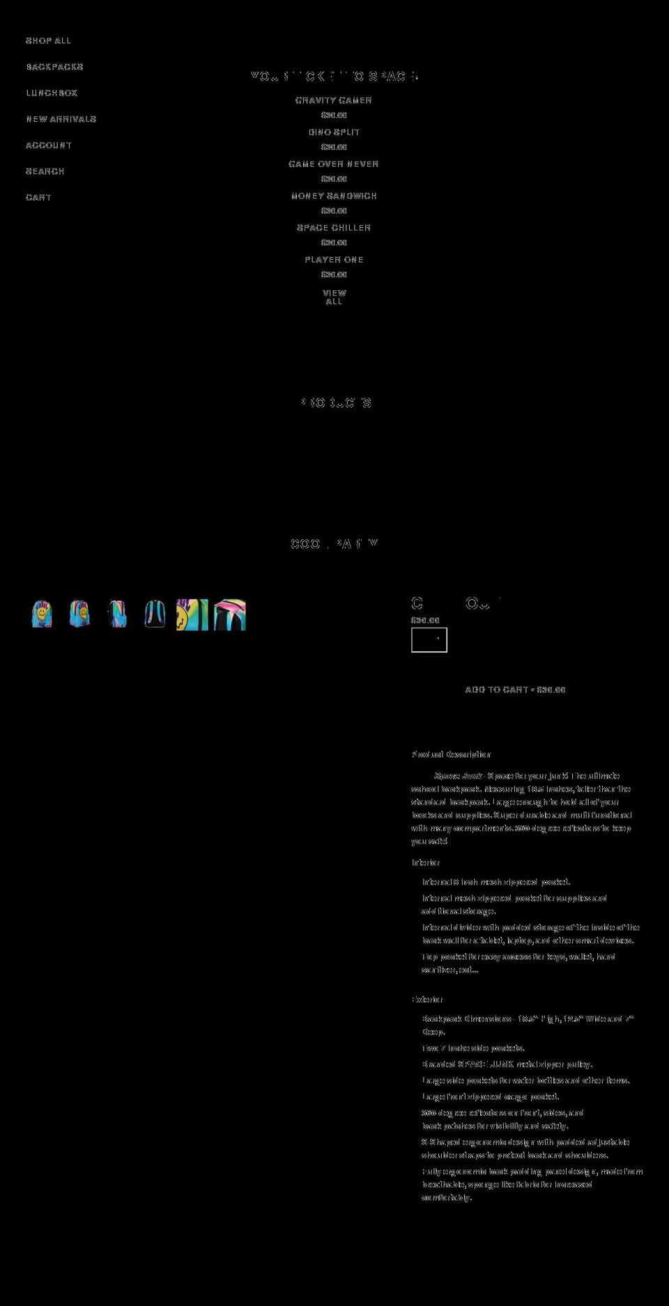 projectspacejunk.com — Shopify storefront screenshot