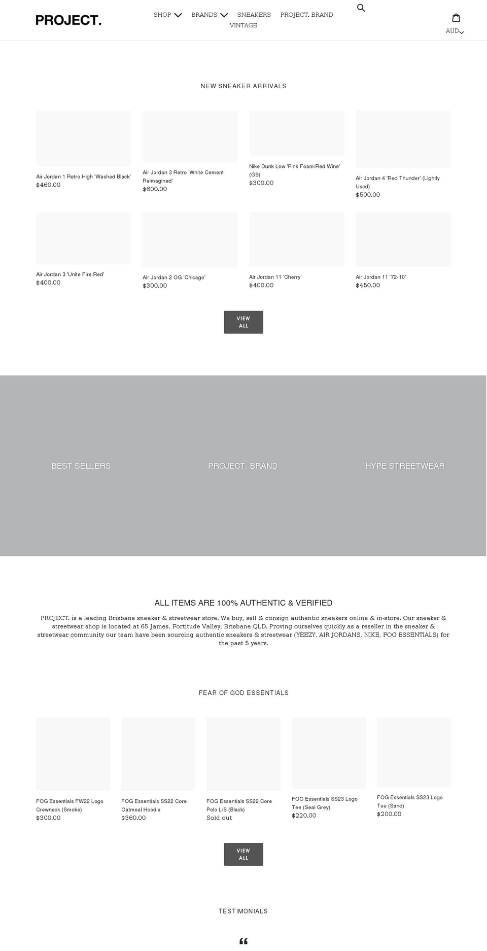 projectstorebne.com shopify website screenshot