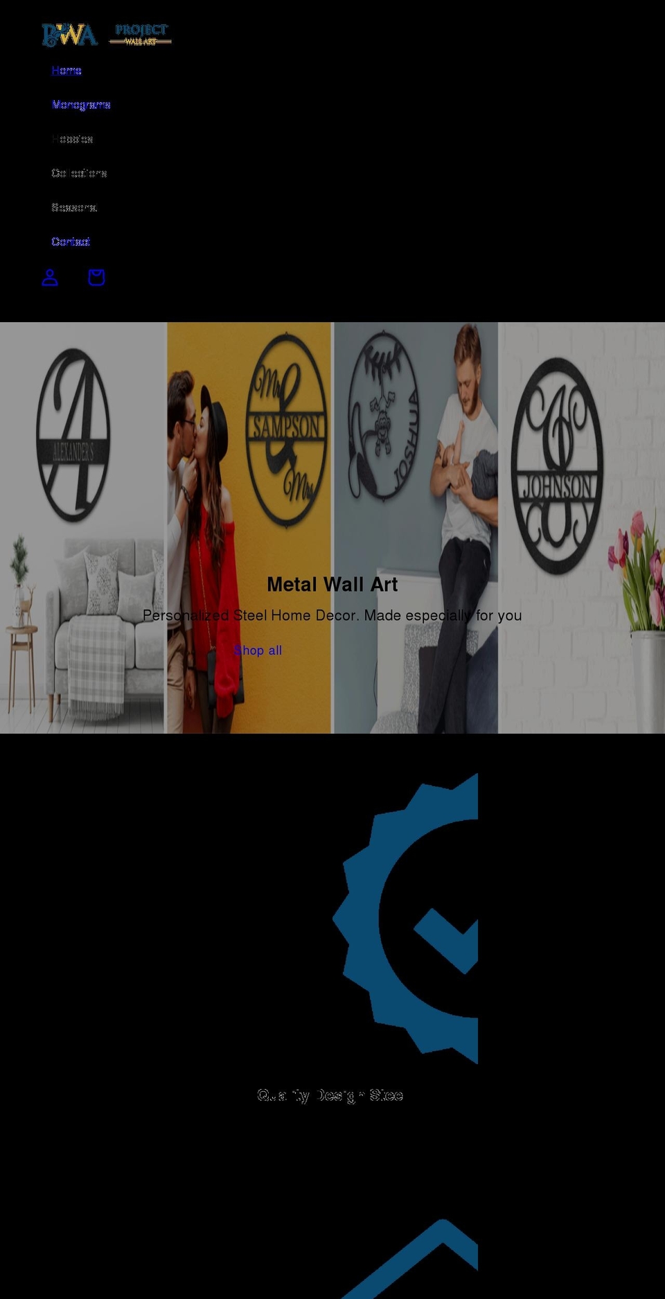 projectwallart.com shopify website screenshot