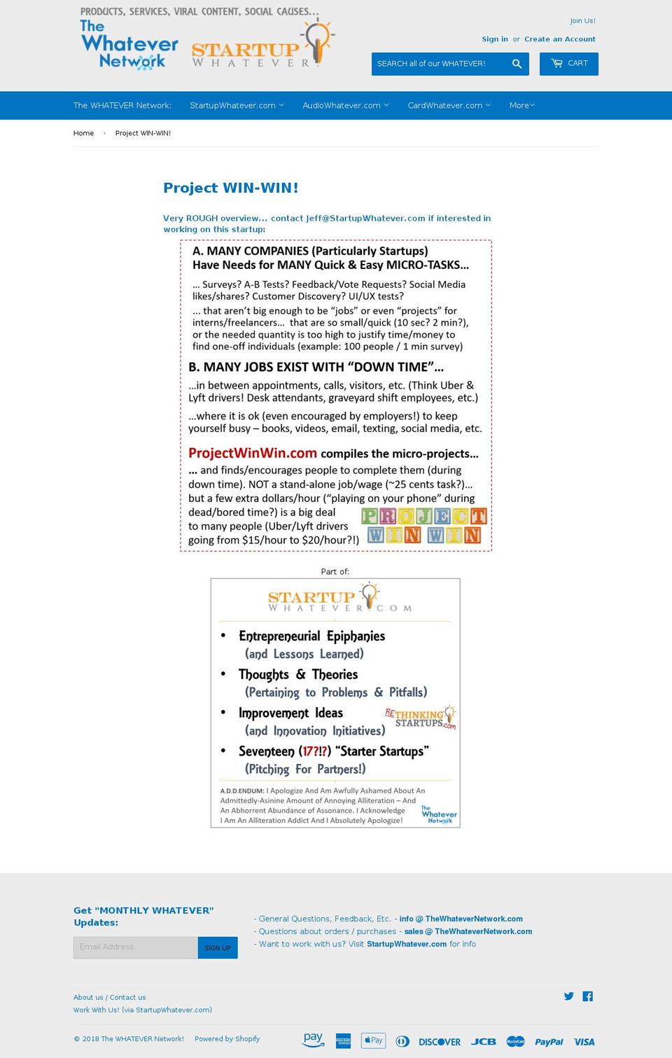 projectwinwin.com — Shopify storefront screenshot