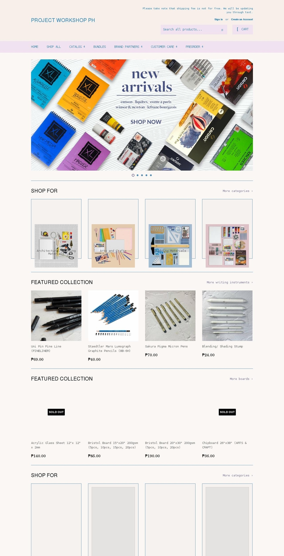 projectworkshopph.com shopify website screenshot