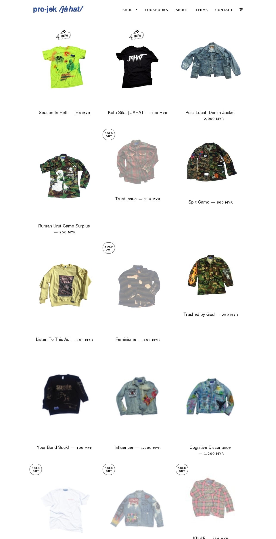 projekjahat.com — Shopify storefront screenshot
