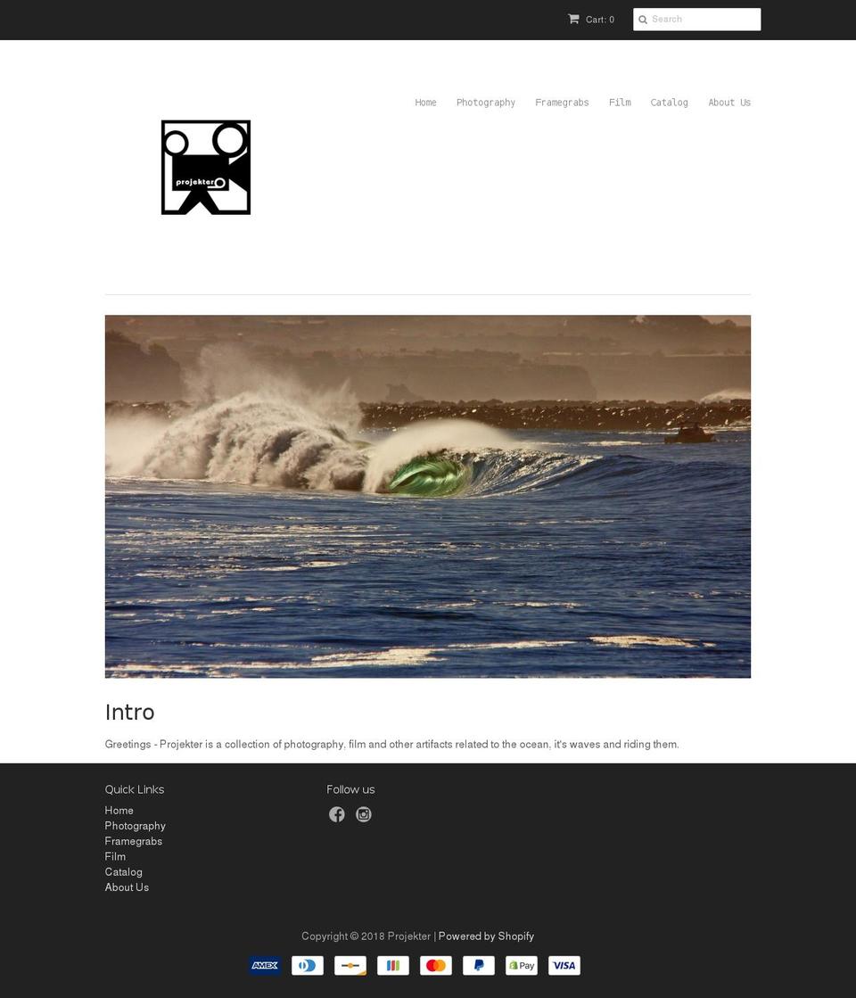 projekter.com — Shopify storefront screenshot