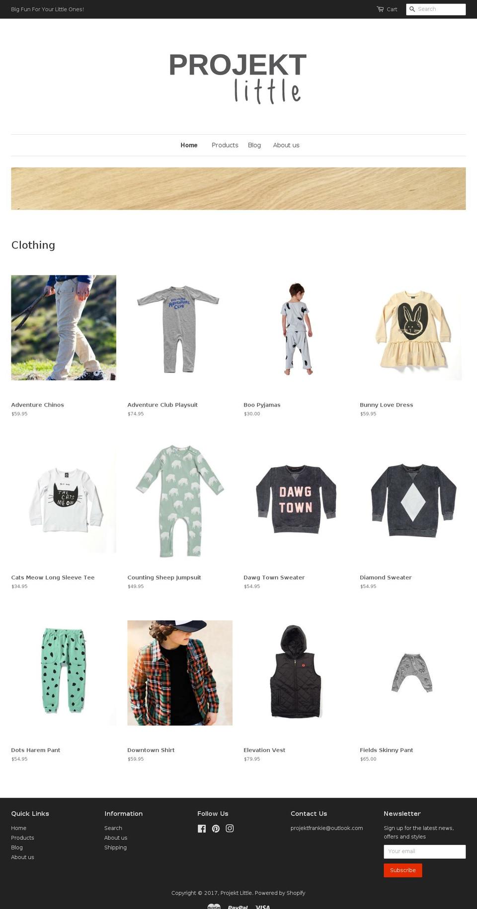 projektlittle.com shopify website screenshot