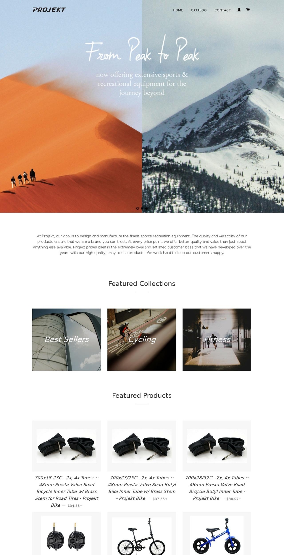 projektsports.com shopify website screenshot