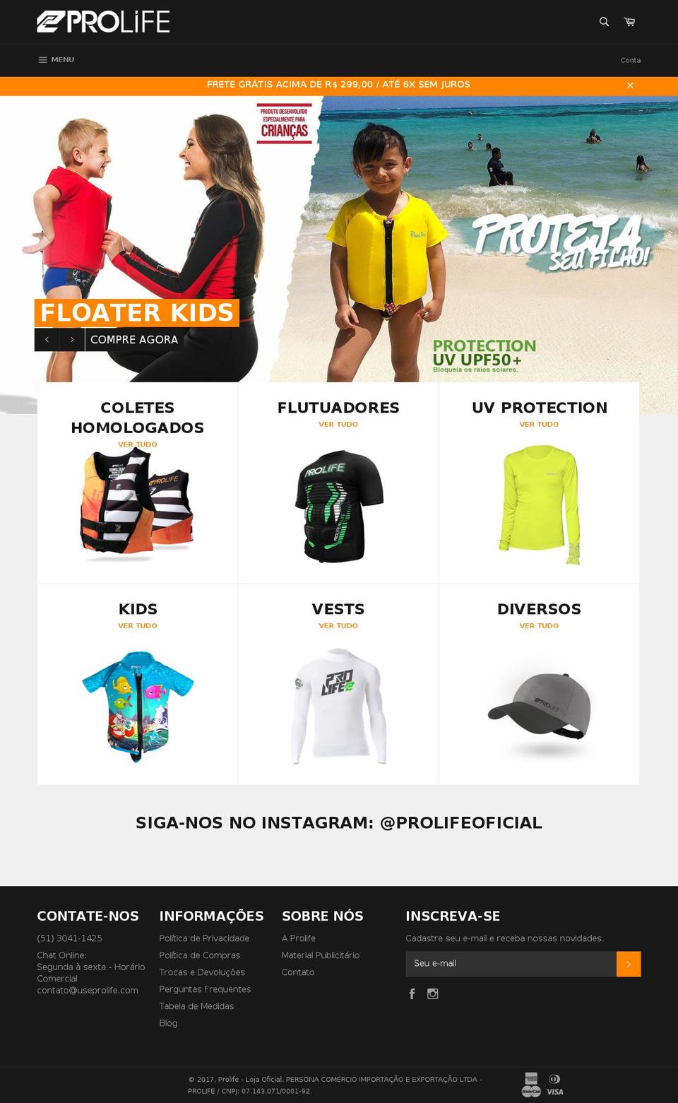 prolifewear.com shopify website screenshot