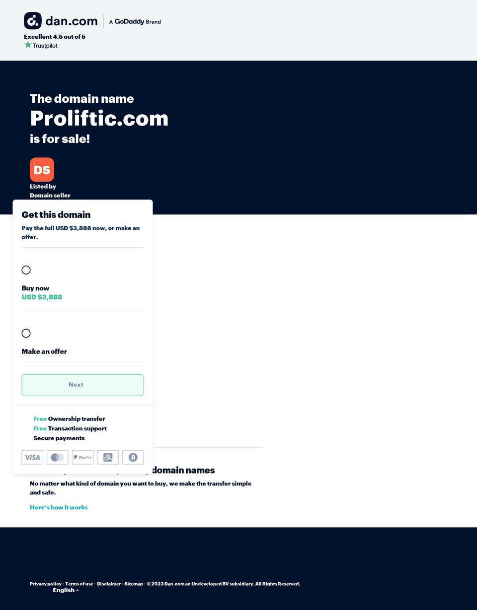 proliftic.com — Shopify storefront screenshot