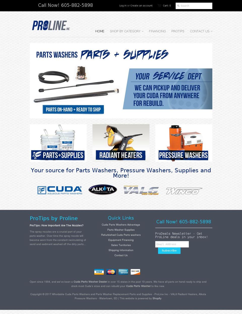 prolinewatertown.com shopify website screenshot