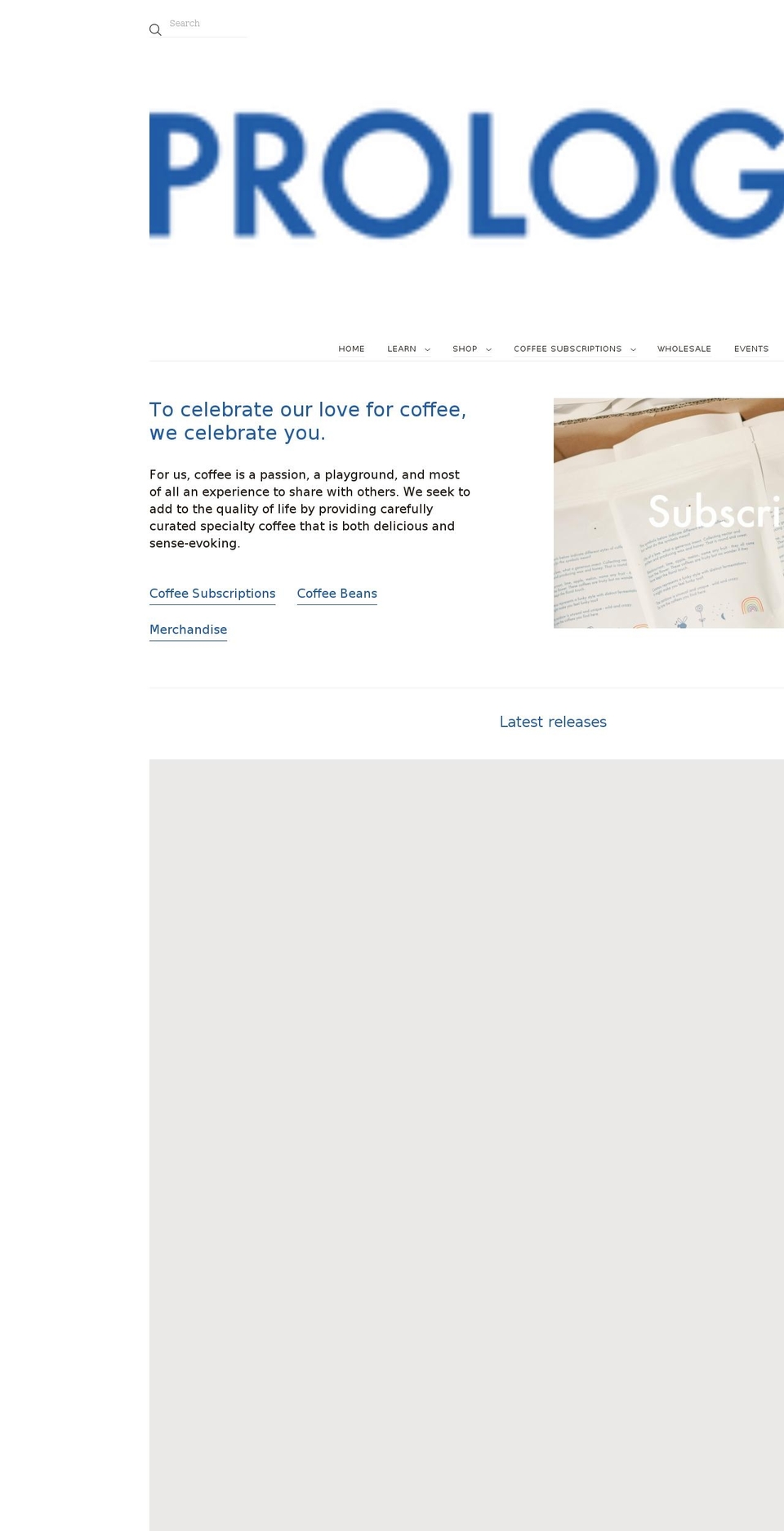 prologcoffee.com shopify website screenshot