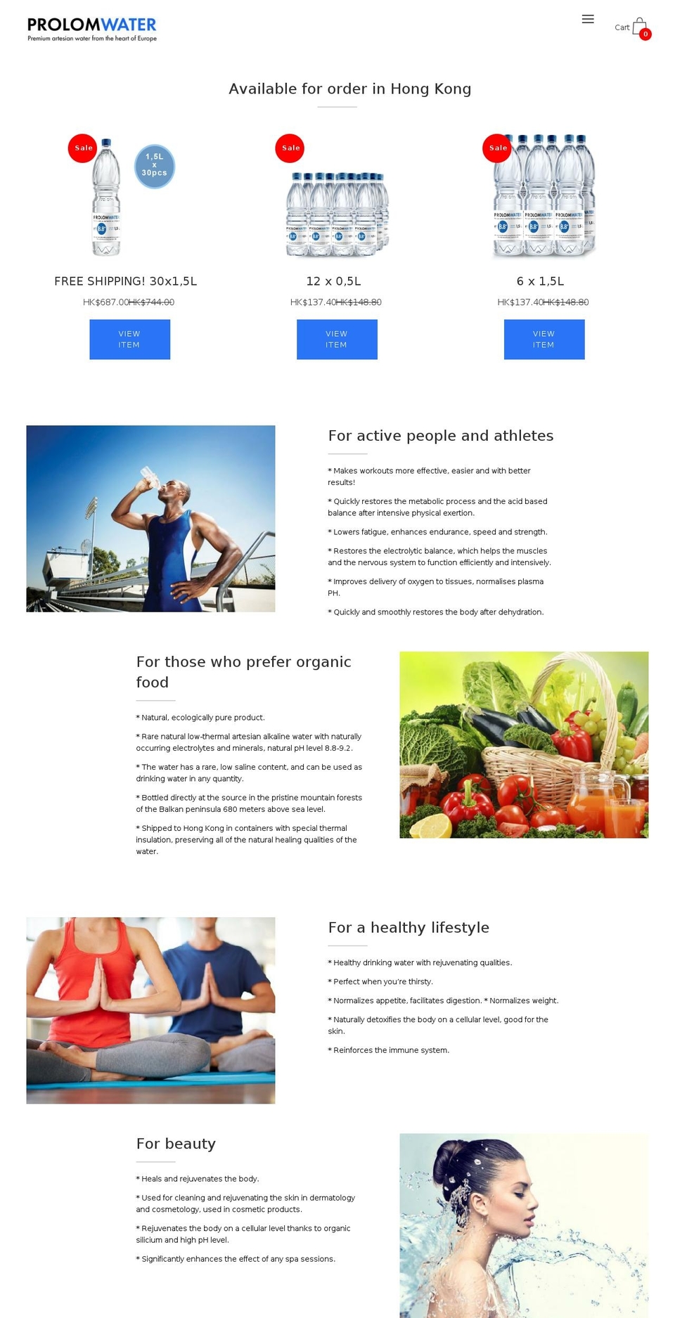 prolomwater.com — Shopify storefront screenshot