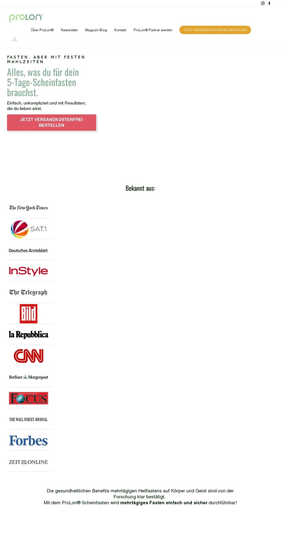 prolon-diet.com shopify website screenshot