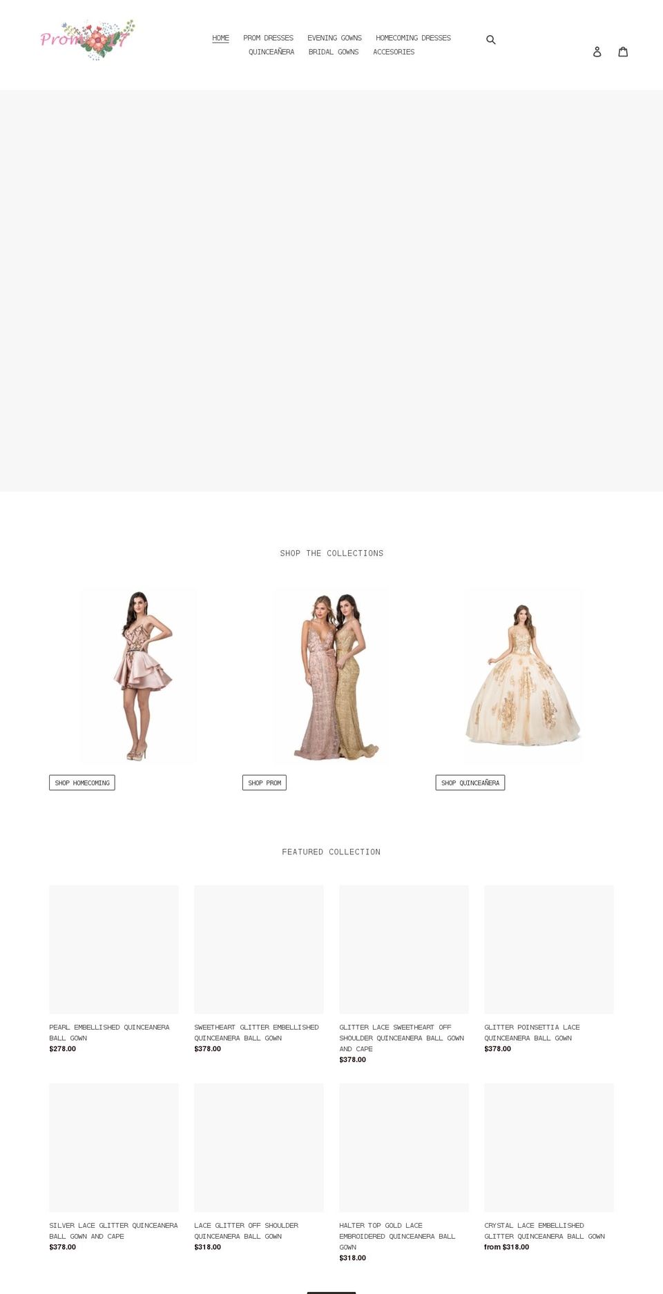 prom17.com shopify website screenshot