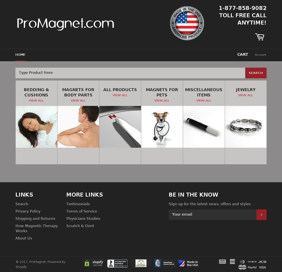 promagnet.com shopify website screenshot
