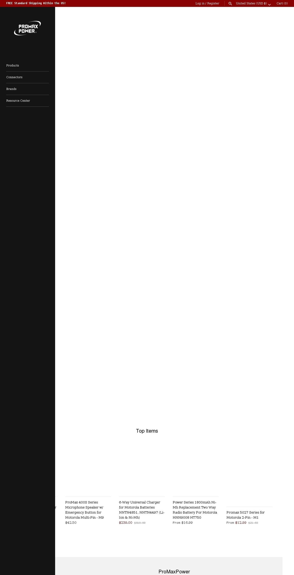 promaxpower.com shopify website screenshot