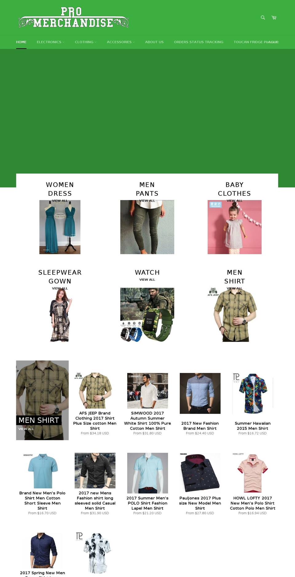 promerchandise.online shopify website screenshot