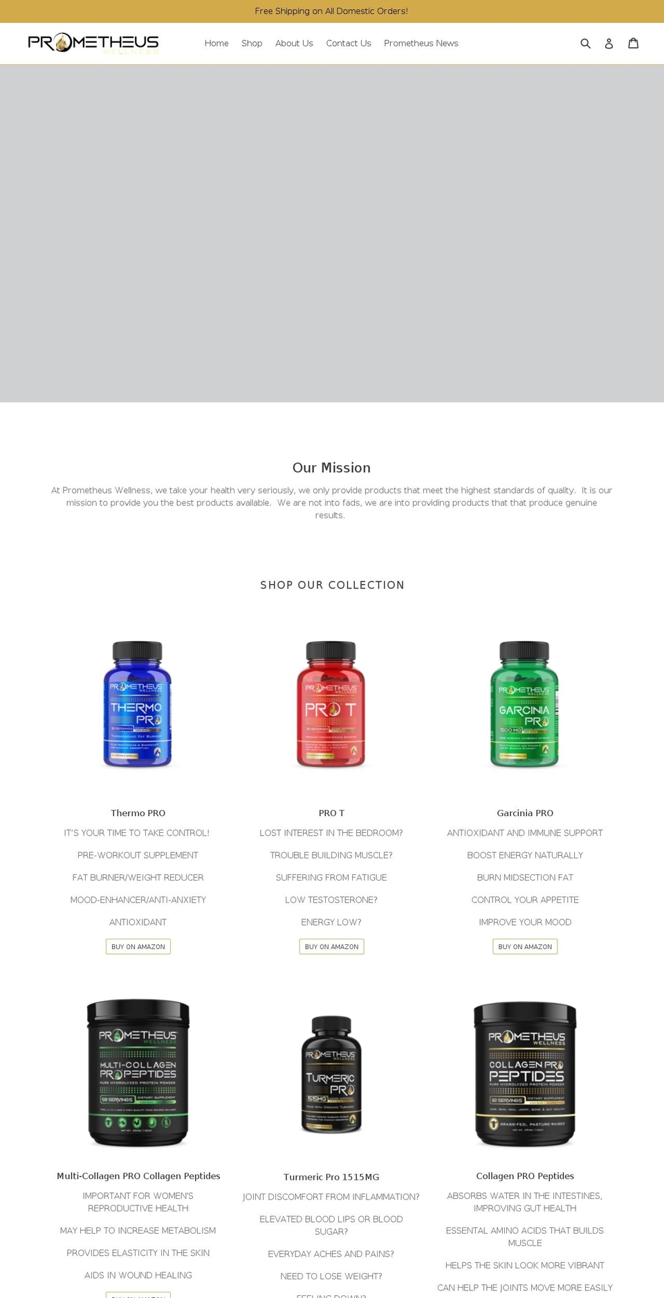 Copy of Copy of Debut Shopify theme site example prometheuswellness.com