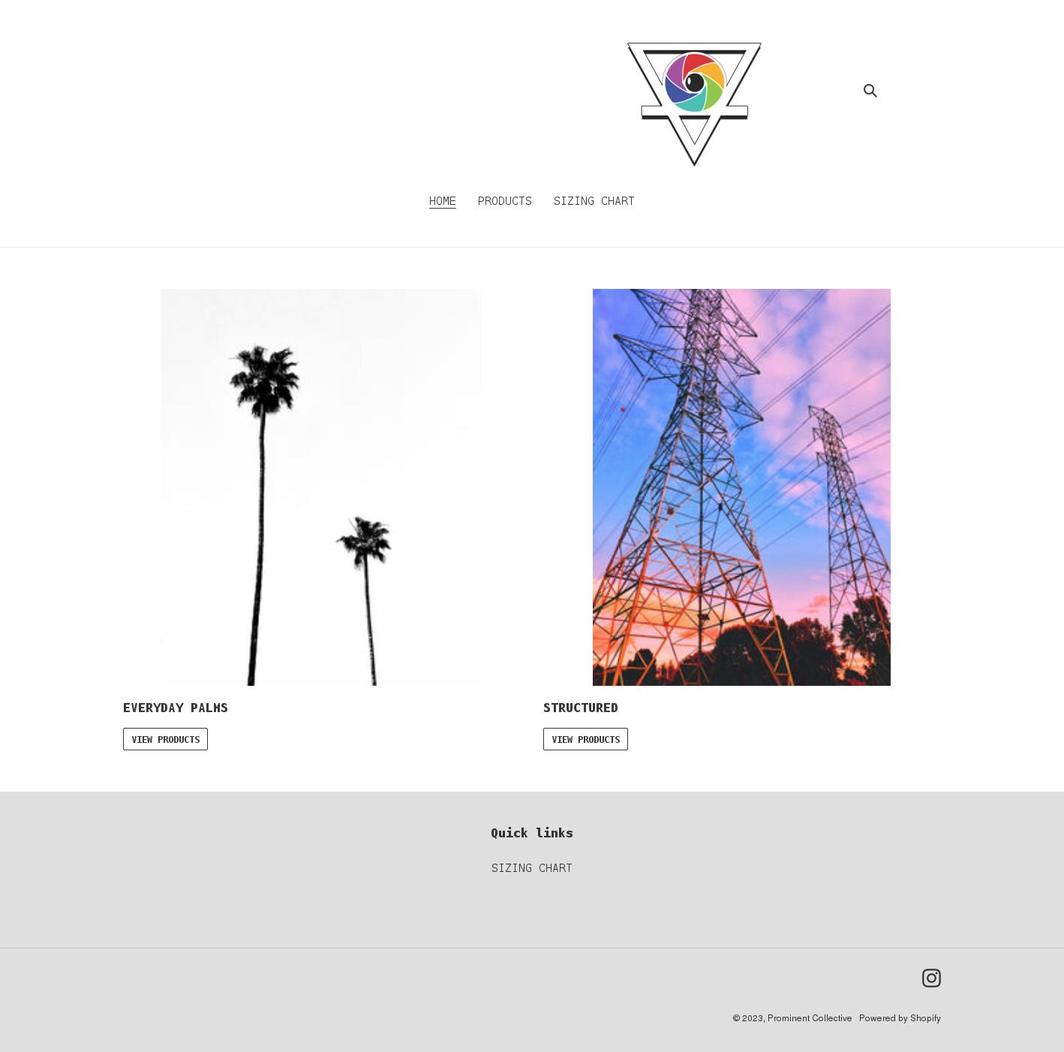 prominentcollective.com shopify website screenshot