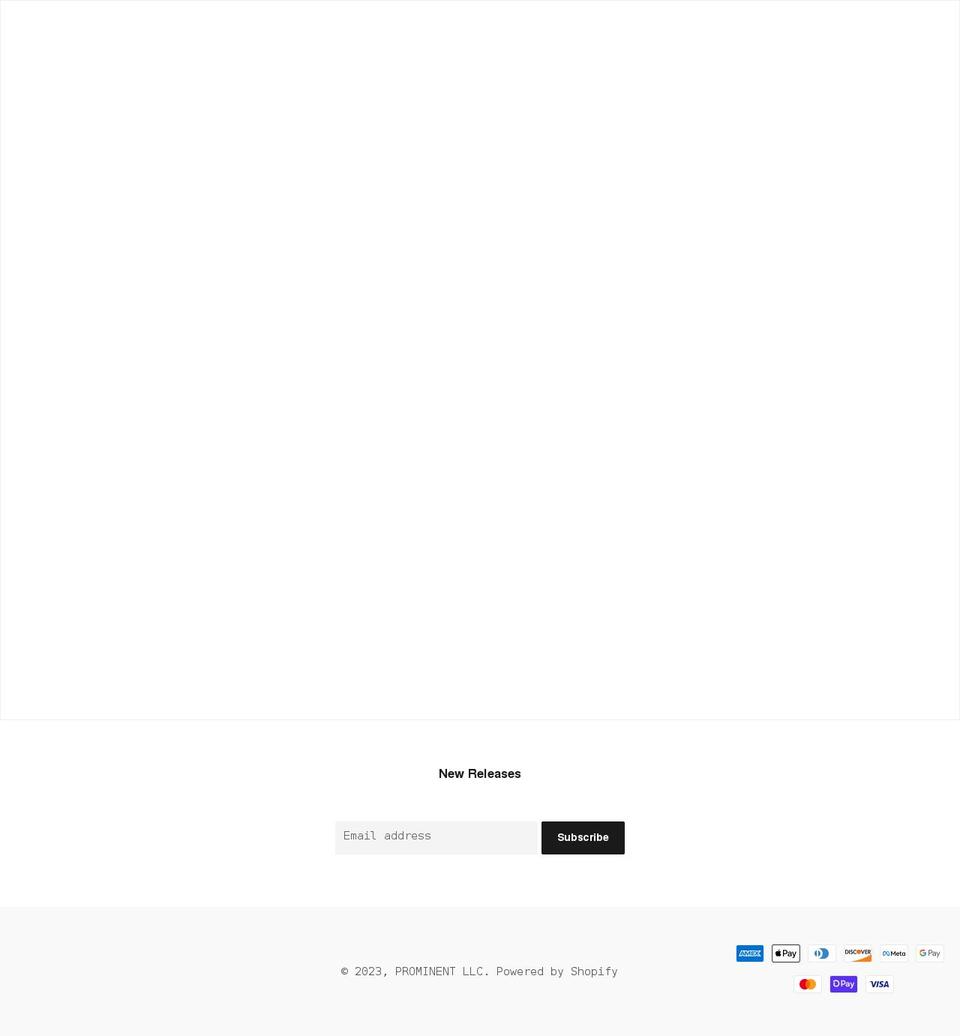 prominentstore.com shopify website screenshot