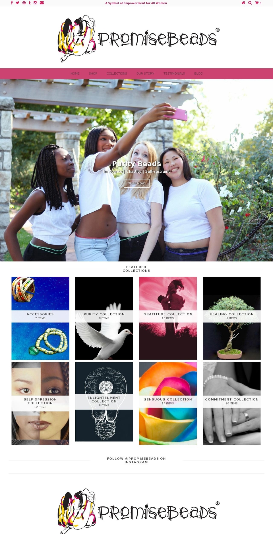 promisebeads.com — Shopify storefront screenshot