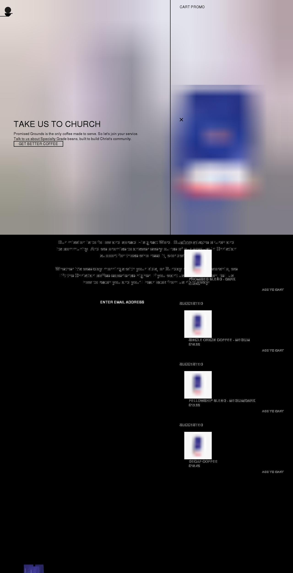 promisedgrounds.com shopify website screenshot