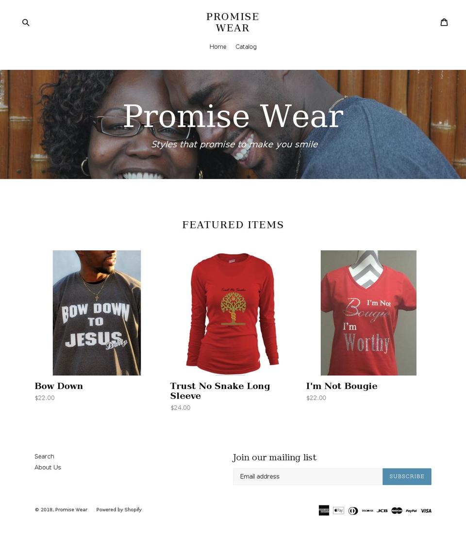 promiseisapromise.com — Shopify storefront screenshot
