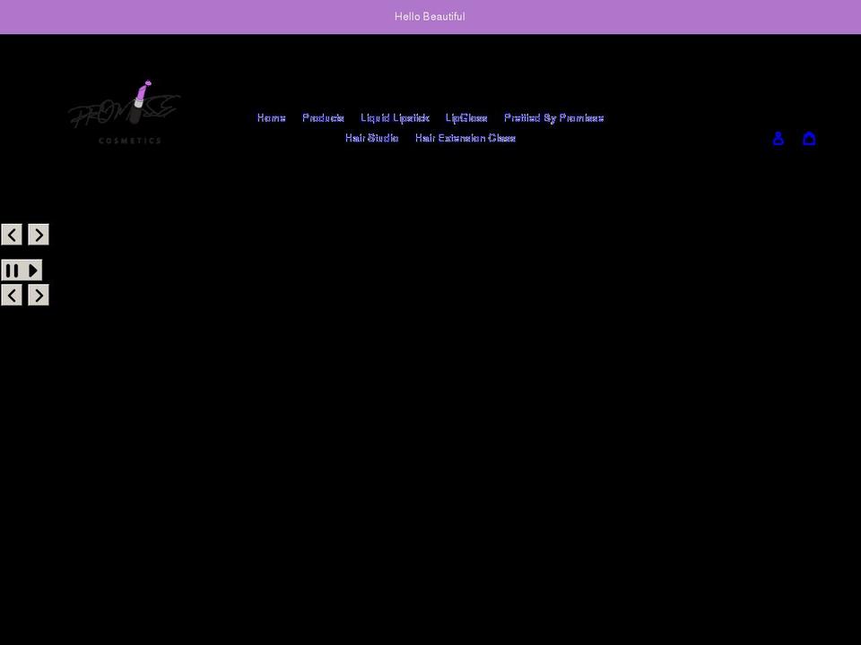 promissecosmetics.com shopify website screenshot