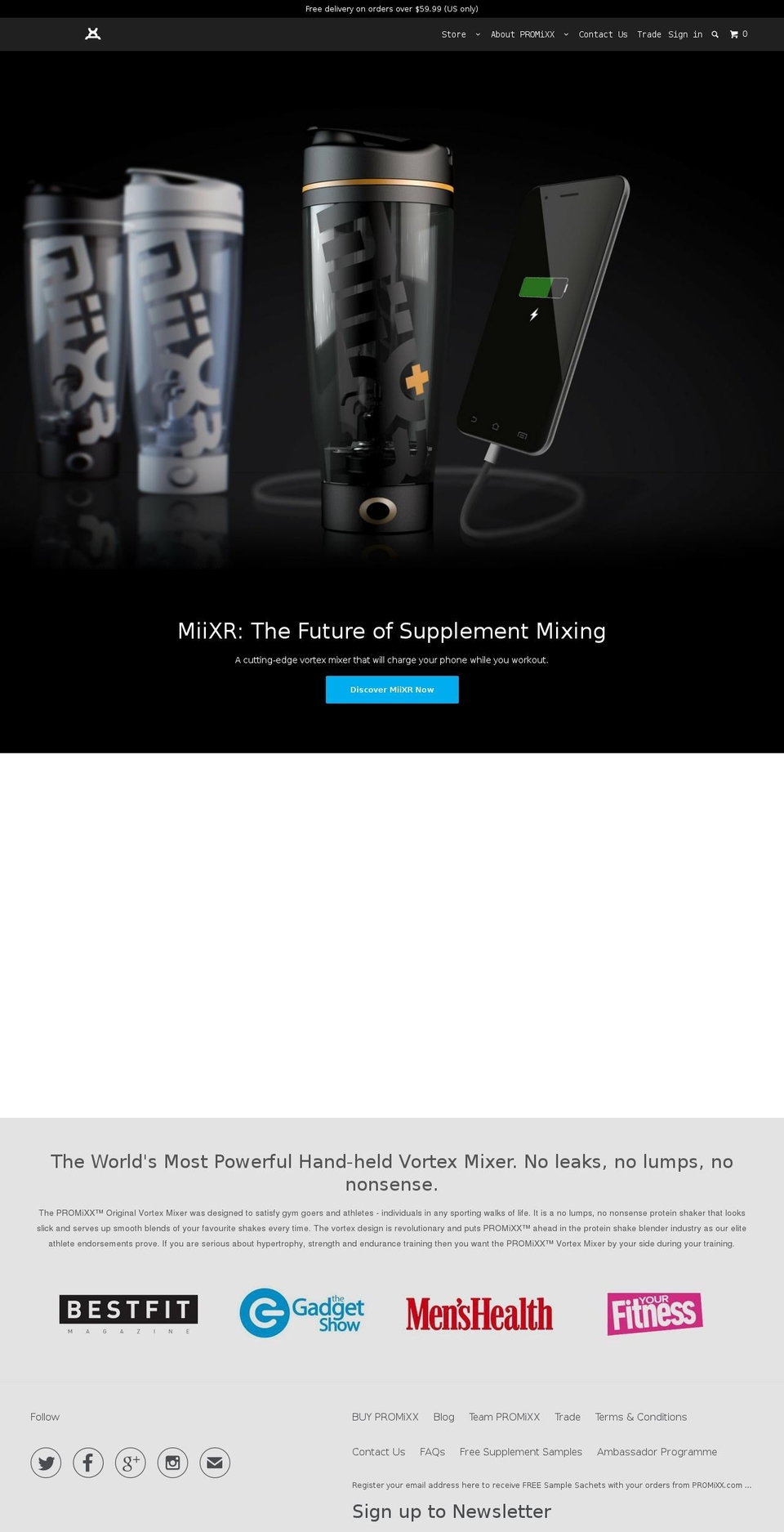 promixx.com shopify website screenshot