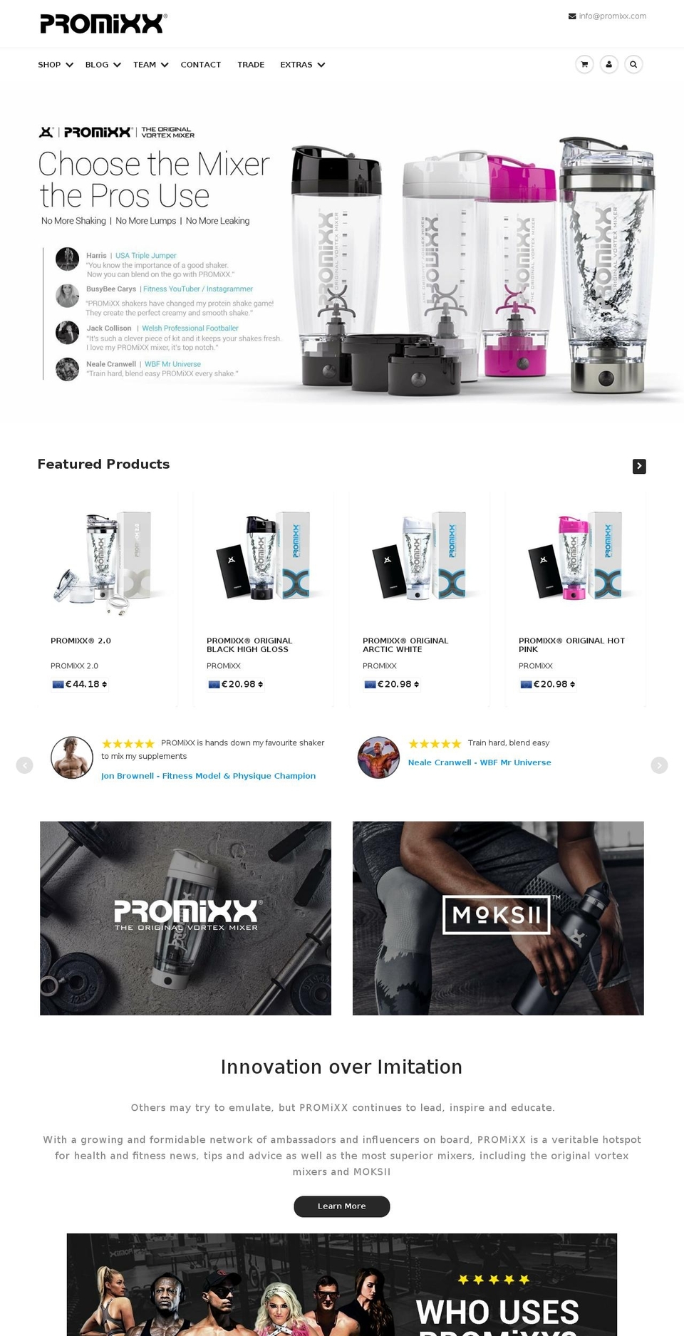 promixx.eu shopify website screenshot