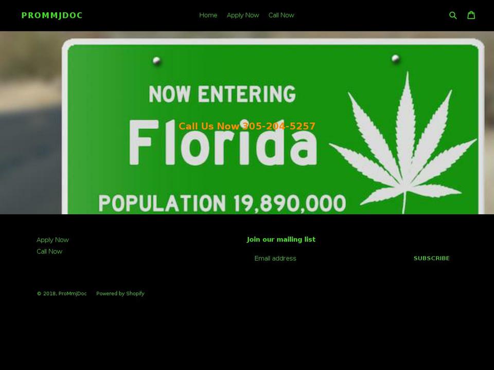 prommjdoc.com — Shopify storefront screenshot