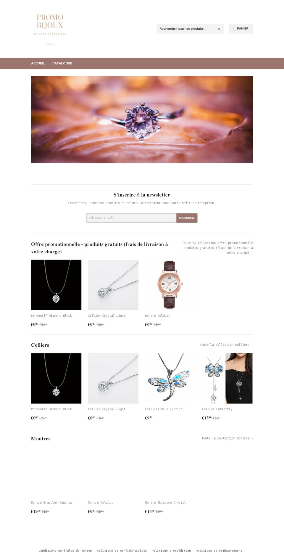 promobijoux.com shopify website screenshot