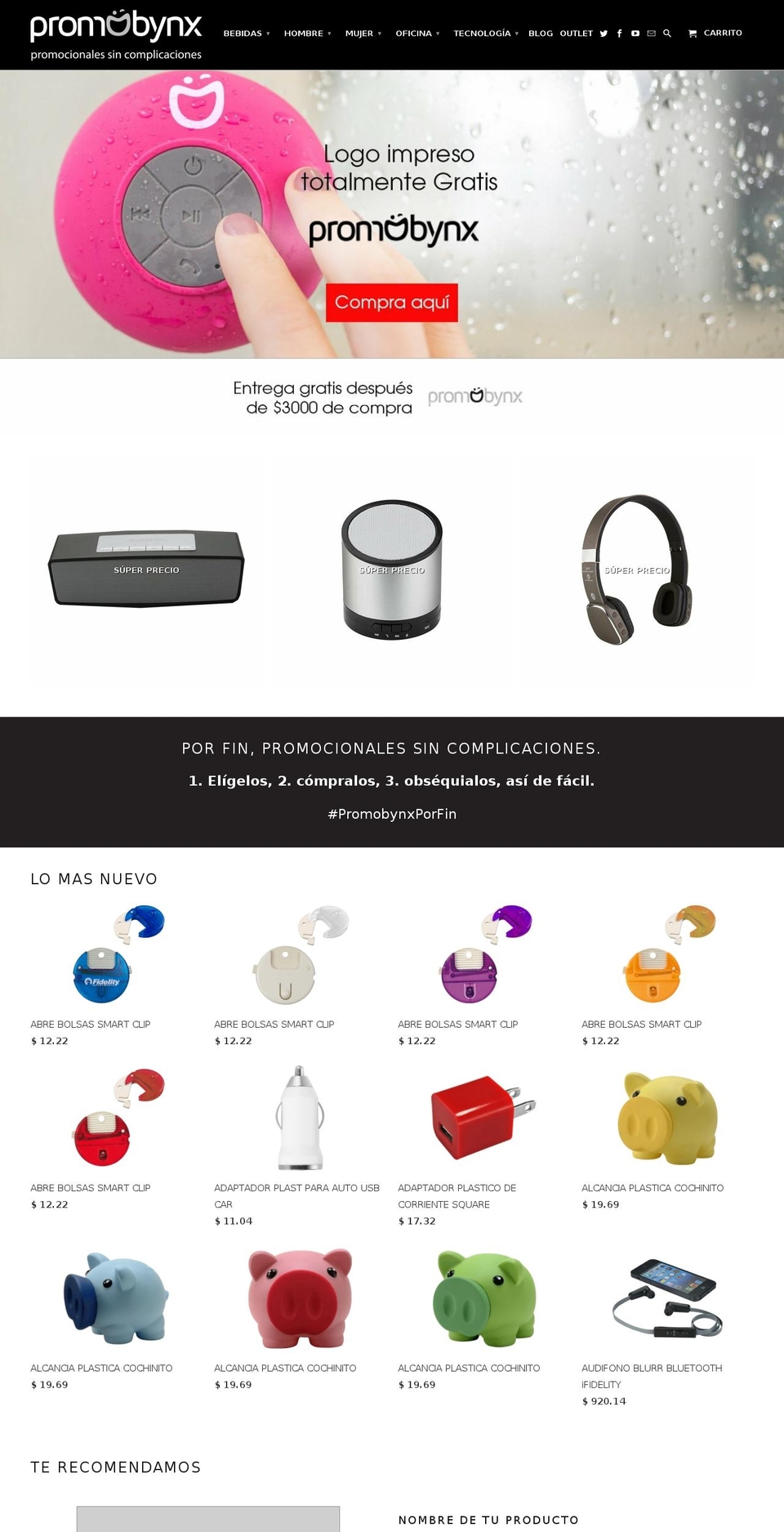 promobynx.com — Shopify storefront screenshot