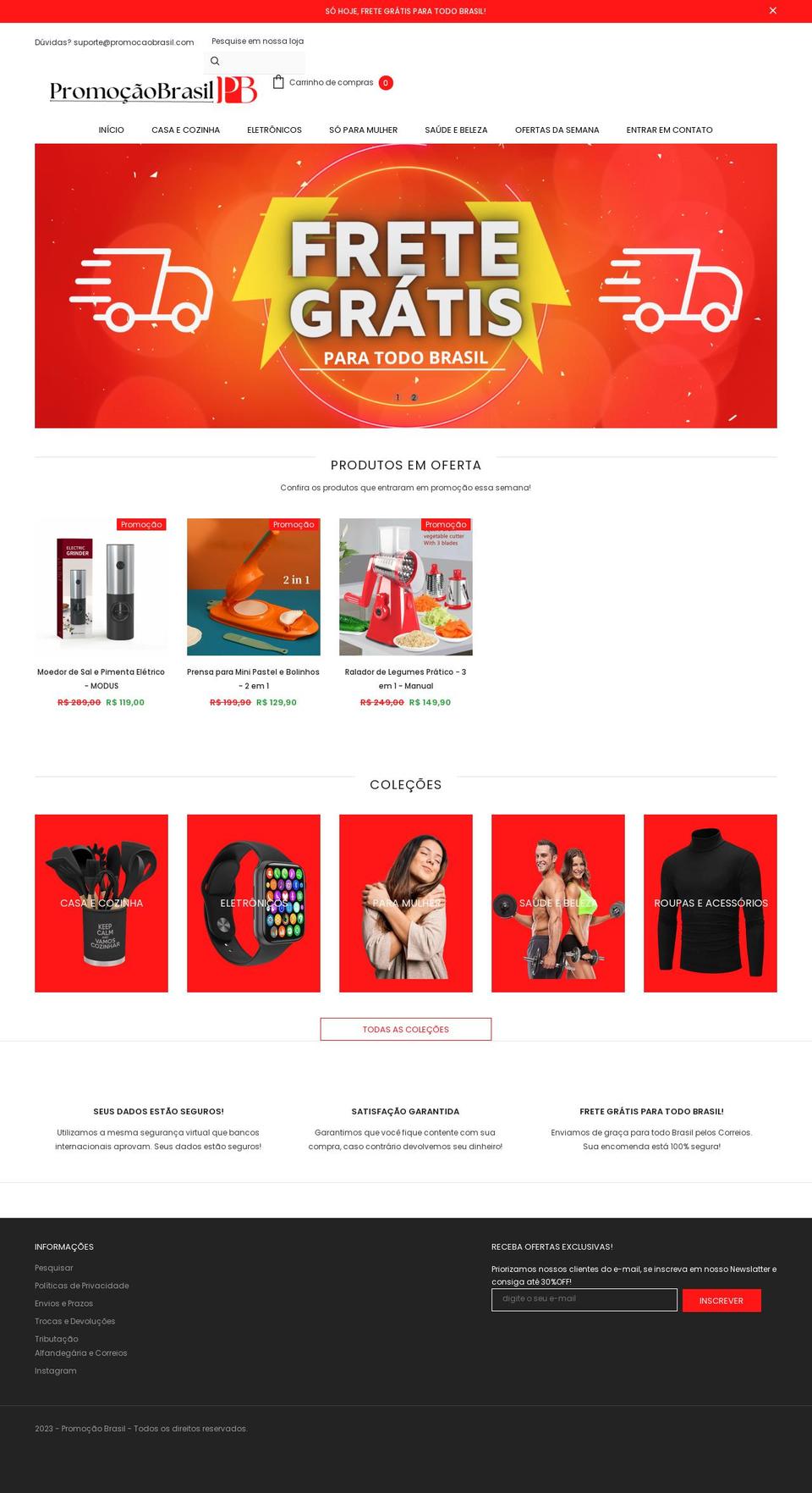 promocaobrasil.com shopify website screenshot