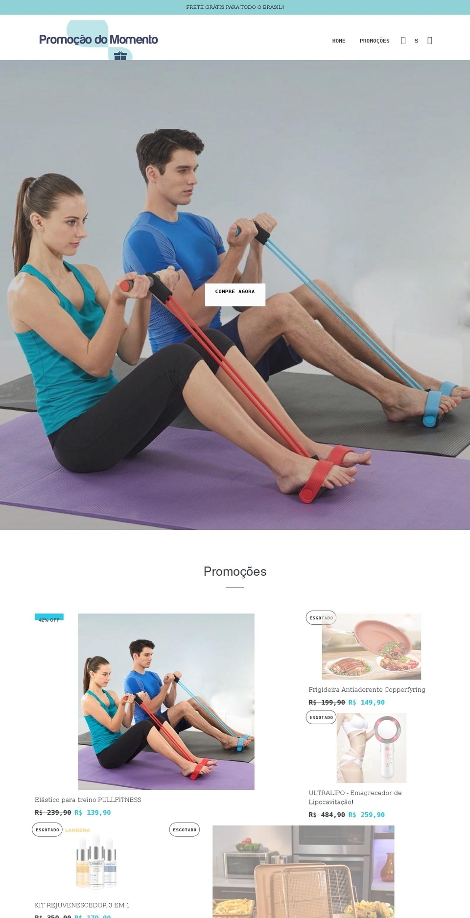 promocaodomomento.com — Shopify storefront screenshot