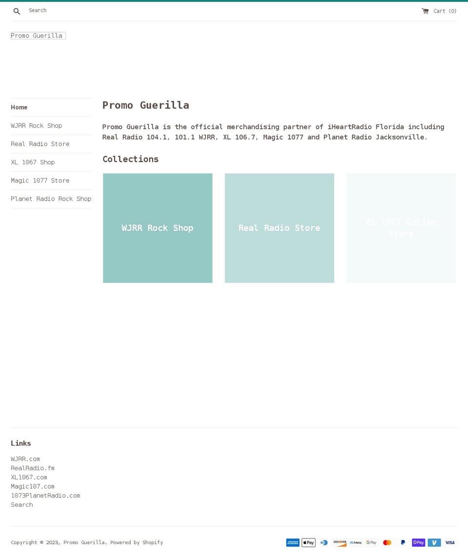 promoguerilla.com shopify website screenshot