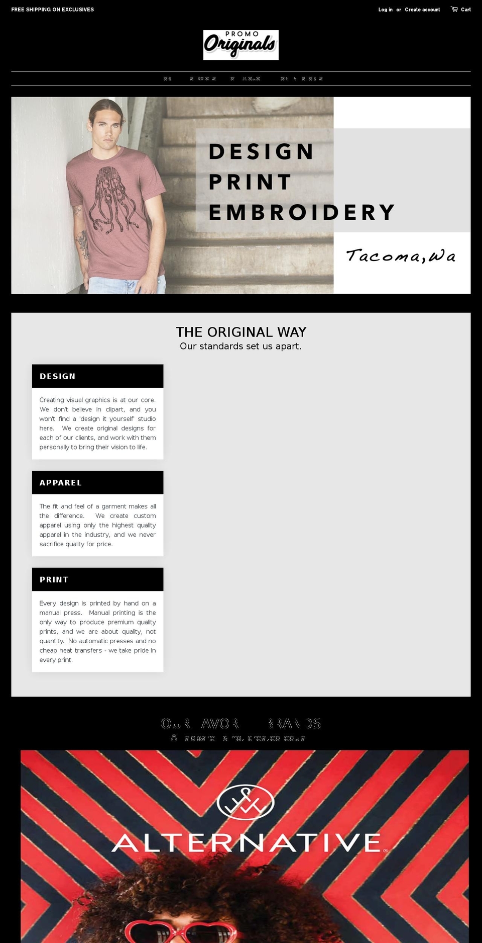 promooriginals.com shopify website screenshot