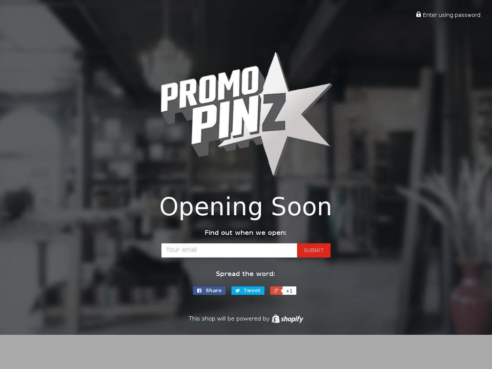 promopinz.com shopify website screenshot