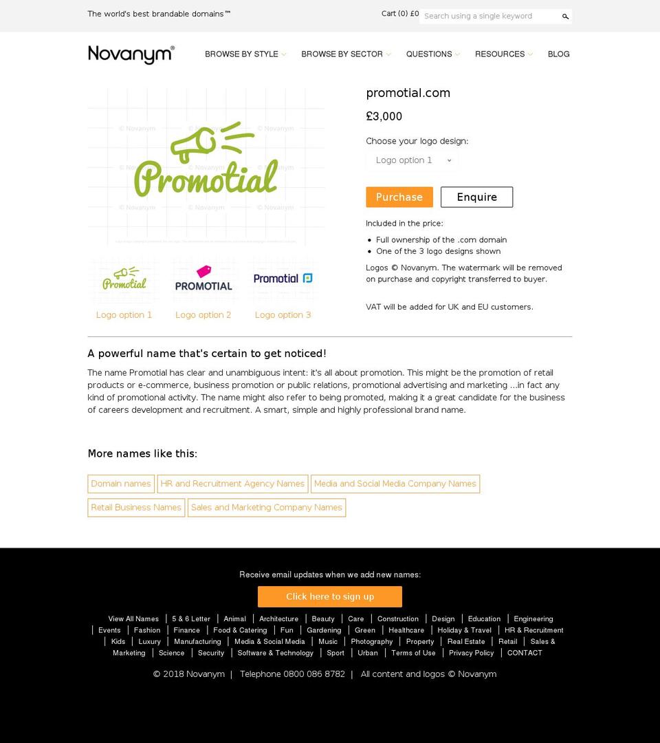 promotial.com — Shopify storefront screenshot